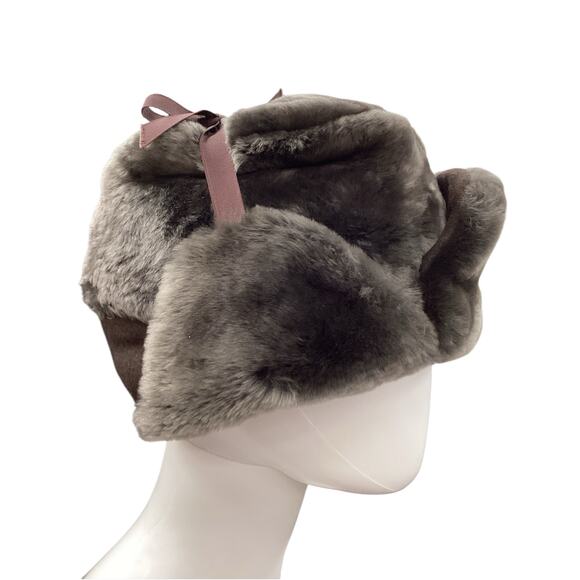 VTG Norma Kamali For Stetson Hat Women’s SZ M(Tag) Runs Small Mouton Fur Brown main image 6